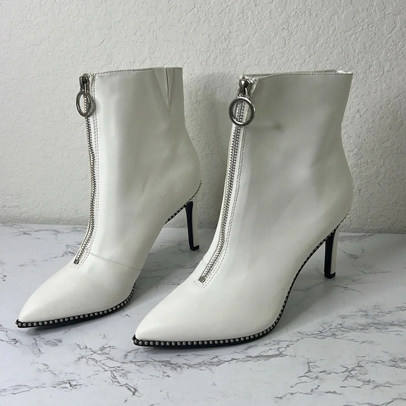 Bar lll Briget Womens Embellished Pointed Toe Ankle Boots Size - Picture 1 of 13